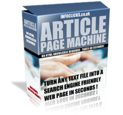 Product picture Article Page Machine with Master Resale Rights